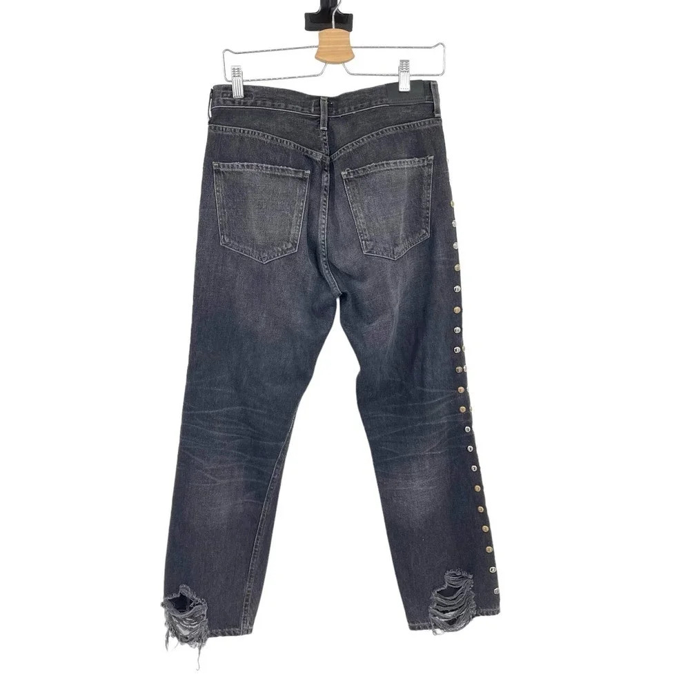 Citizens of Humanity Gia Jeans Studded Dark Tempest Black Denim Size 29 - Picture 6 of 12